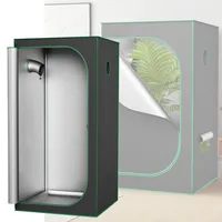 HENGMEI Grow Zelt Grow Tent für Pflanzen Zuchtzelt Gewächshaus Growschrank für Homegrow Indoor Anbauzelt Growroom Garten Anzucht Gemüse Kräuter Grow Schrank (100x100x200cm)