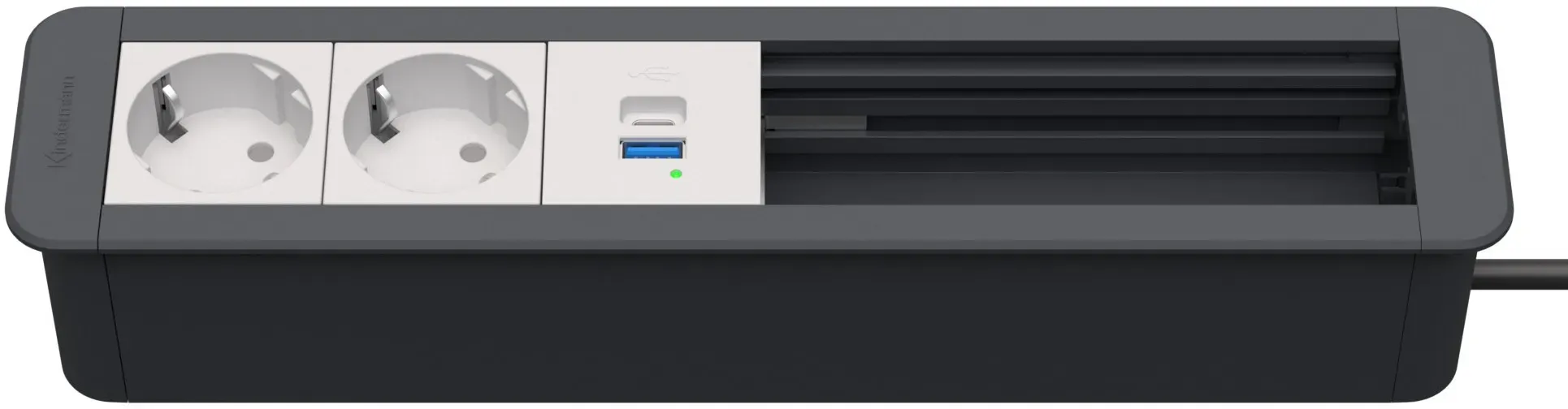 Kindermann CablePort Office frame 6-fach, 2x Strom + 1x USB-PD