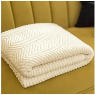 Sonnenstrick Wohndecke-Merinowolle-Sofadecke-Schlafdecke-Kuscheldecke gestrickt für Erwachsene aus 100% Schurwolle aus biologischer Tierhaltung, 140 x 200 cm