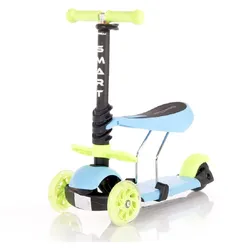 Lorelli Kinderroller Laufrad 2 in 1 Smart PU Räder leuchten klappbar verstellbar hellgrün