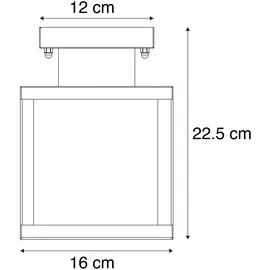 QAZQA Außen-Deckenleuchte Rotterdam, einflammig, schwarz