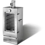 Isolierter Smoki Räucherofen mit Sichtfenster aus geprägtem Cr-Edelstahl 85x39x33cm
