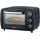 ICQN Minibackofen 15 Liter, 1200W, 60 min-Timer, 3 Kochfuntionen, 90°-230°C, Kleiner Camping Ofen, Anthrazit,