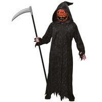 Amscan Vampir-Kostüm Sensenmann 'Pumpkin Reaper' mit Kürbis Maske schwarz 5-6 Jahre