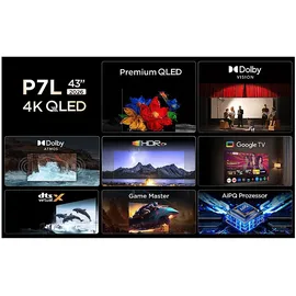 TCL 43P7L 43" 4K QLED Smart TV