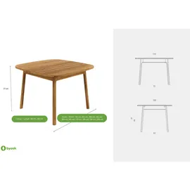 byoak Esstisch, Kernbuche, Holz, Kernbuche, 90x77x110 cm, Esszimmer, Tische, Esstische