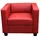 Mendler Sessel Lille Kunstleder 0 x 0 x 0 cm Rot mit Rollen