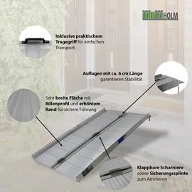 Trutzholm Rollstuhlrampe klappbar 152 cm grau Laderampe