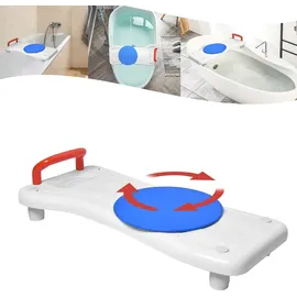 YARDIN Badewannenbrett Badewannensitz Senioren mit Seifenablage und Rot Griff, Einstellbar 70 x 31 cm, max. 150 kg