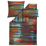 Estella Bettwäsche Estella Mako-Satin Bettwäsche Limited Edition Farbrausch, 155 x 220, Mako-Satin bunt|orange