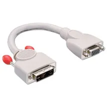Lindy 41222 DVI-A Stecker auf VGA Kupplung Adapter Grau