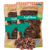 Carnello Leckerli Hund – Alpenglück Luftikus – Hundefutter trocken Getreidefrei, Hunde Leckerlis getreidefrei – Hundeleckerli Getreidefrei - Wiederverschließbare Beutel (2 x 100g)