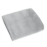 Eurofirany Exklusive Decke Tagesdecke Glamour 200x220 170x210 Steppdecke Bettüberwurf Überwurf (Sofia Silber, 70 x 160 cm), Stoff