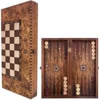 Helena Wood Art, Handgefertigtes Hochwertiges Backgammon Spiel aus Holz, Tavla, 100% Holz, Deluxe Edition, TricTrac
