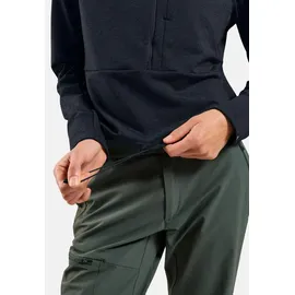 Odlo Grid Fleece Halber Reißverschluss Black Melange XS