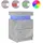 vidaXL Nachtschrank mit LED-Leuchten 35 x 39 x 55 cm Betongrau