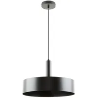 LED Universum - Pendelleuchte Victoria Ø 40cm Metall rund für LED E27 Leuchtmittel max 40W (exklusive) höhenverstellbar bis 150cm Esstisch Wohnzimmer Hängelampe Deckenlampe schwarz