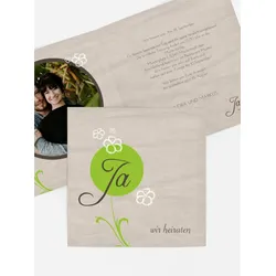 Hochzeitskarten Einladungen selbst gestalten mit Spruch und Fotos im Onlinedesigner bei Meine-Kartenmanufaktur.de