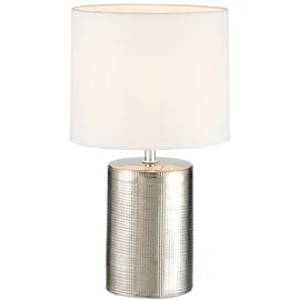 meineWunschleuchte Nachttischlampe Silber Antik 2 St.