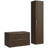 Badplaats Waschbeckenunterschrank Rimini 80 x 46 cm Walnuss Braun