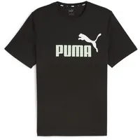 Puma Ess+ Metallic 2 Col Logo T-Shirt Herren 97 - PUMA black/fresh mint S