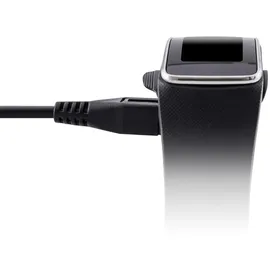 kwmobile Smartwatch Ladekabel für Samsung Gear fit R350 USB Ladekabel für Smartwatch - Smart Watch Ersatzkabel - Fitnesstracker Aufladekabel in Schwarz