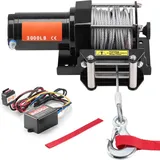 Mophorn 3000 lb elektrische Seilwinde, 12 V DC, ATV/UTV-Abschleppwinde, 39 ft Stahlkabel, IP55 wasserdicht, Rollenseilführung, kabelgebundene