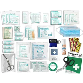 HM Arbeitsmedizin Komplett-Set Erste-Hilfe KITA PLUS 3 nach akueller DIN/EN 13157 für Betriebe incl. Sprühpflaster & Notfallbeatmungshilfe