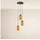 s.luce Cruet 3-flg. Ø 17 cm Glas gold retro