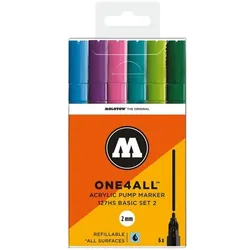 MOLOTOW 6er-Etui Acrylmarker ONE4ALL »Basic-Set 2«