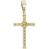 Kettenanhänger ADELIA ́S "Unisex Anhänger – Kreuz Kreuzanhänger aus Edelstahl", gold, Schmuckanhänger, Damen, Edelstahl, Kettenanhänger, Ideal als Geschenk für besondere Anlässe