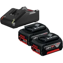 Bosch Akku-Starter-Set GBA / 2x 5,0 Ah Akku / Ladegerät GAL 18V-40