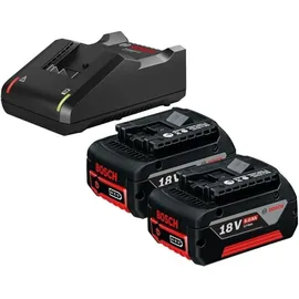 Bosch Akku-Starter-Set GBA / 2x 5,0 Ah Akku / Ladegerät GAL 18V-40