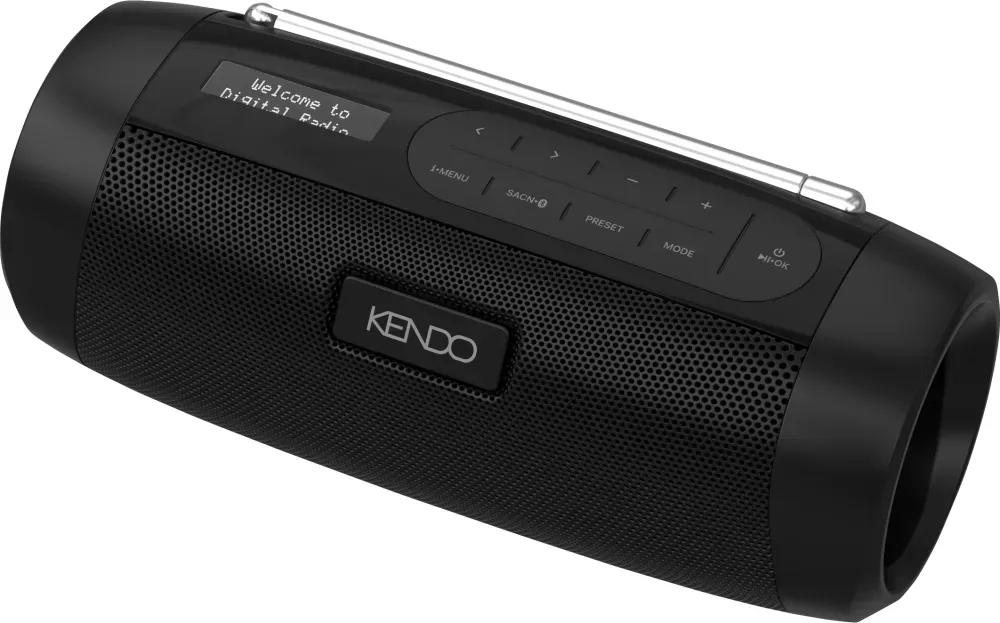 KENDO TuneBox 23EX DAB+ Radio - Kompaktes Bluetooth-Radio mit 5W RMS, IPX5, 8h Akkulaufzeit