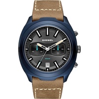 DIESEL Herren Chronograph Quarz Uhr mit Leder Armband DZ4490