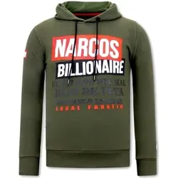 Local Fanatic  Sweatshirt Hoodie Narcos Billionaire  in Grün, EU XXL