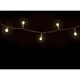 IDENA LED Lichterkette Kugel 10,2 m Warmweiß