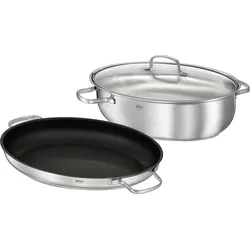 Rösle Premium-Bräter Oval mit Gourmetpfanne EXCLUSIV - B/H/T ca. 41,00x21,00x29,00