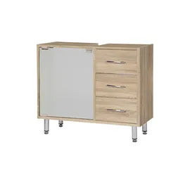 Möbel Kraft Waschbeckenunterschrank 66 x 58 x 29,5 cm Eiche