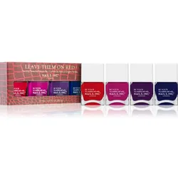 Nails Inc. Leave Them On Red Set mit Nagellacken