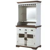 MASSIVMOEBEL24.DE Bar Mango 98x51x190 weiß lackiert TOULOUSE #105