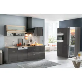 kochstation Apothekerschrank KS-Utah 30 x 60 x 200 cm Grau