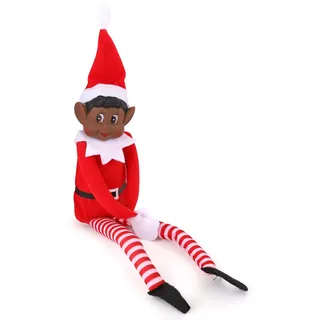 Elves Behavin Badly 30,5 cm große Elfe in Farbe mit Vinyl-Gesicht und weichem Körper – Weihnachtselfe (schwarzer Elf)