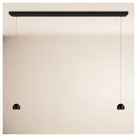 S.luce Pendelleuchte Beam LED Esstisch-Pendelleuchte Balken 160cm Schwarz, Warmweiß