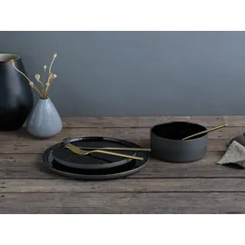 CreaTable Speiseteller Futuro Ø 26 cm schwarz 4er Set