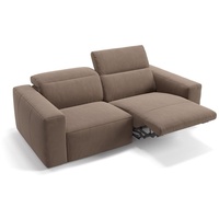 Sofanella 2-Sitzer Stoff Lenola, Relaxsofa, Designsofa, Designer Couch, Italienisches Sofa, 2er Sofa braun