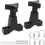 Car Hi Lift Wagenheber Rohrhalterung, Lift Jack Tube Mount, Lift Jack Tube Mount Befestigungssystem aus Legiertem Stahl, Schwarz, für Aufhängungssystem mit Quadratischen Rundrohren von 1 Zoll Bis 2,5