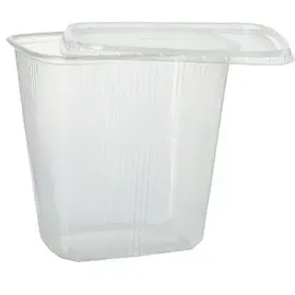 Papstar Starpak 100 Verpackungsbecher, PP eckig transparent