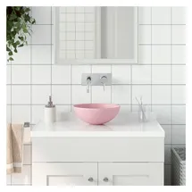 vidaXL Mattrosa Rundwaschbecken 146977