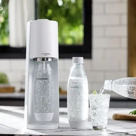 Sodastream Terra white + PET-Flasche 1 l + Zylinder